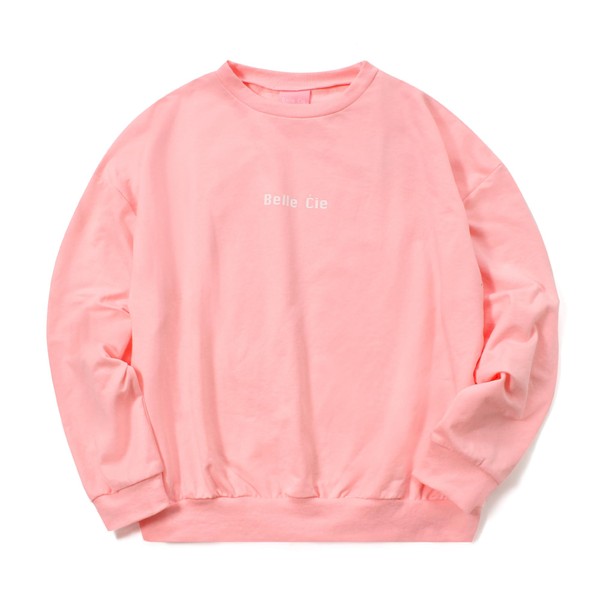 Belle Cie Women's Sweatshirt, Korean Sweatshirt, Cute, Brand, Thin, Mini Fleece (ST/No.27488), Pink