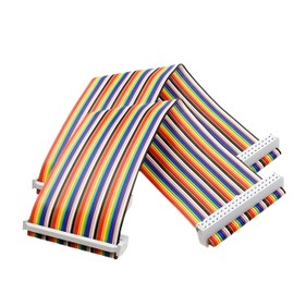 MTDELE 2 Pcs 40 Pin Ribbon Cable Female to Female 8 inch GPIO Ribbon Cable Compatible with for Connection Raspberry Pi 2 3 5 Model B+ 3.5 5 inch TFT Touch Screen LCD Display