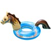 Swimline Hobby Horse Glitter Inflatable Pool Ring, Multi, 67"x 37"