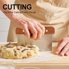 Vivva 1PC Stainless Steel Bench Scraper with Wooden Handle Dough