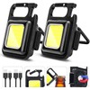 RETZLA Cob Keychain Work Light Keychain Flashlight 4 Light Modes,