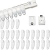 Traverse Rod Slides Curtain Replacement White Plastic Snap-in Traversing Slides