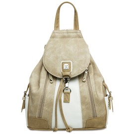 Caspar TS1028 Women's Bag Handbag Backpack Shoulder Bag Various Models, #15117 White Beige Backpack
