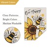 Louise Maelys Bee Happy Garden Flag 12x18 Double Sided Vertical,