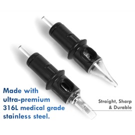 Illusionist Ultra Premium Professional Cartridge Needles w/Grip Wrap Tape #12 Curved Magnum 20 Pack (1211CM)