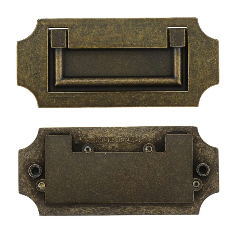 Antrader 2 Pcs Zinc Alloy Handle Drawer Hidden Drawer Cabinet