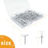 Noqlyur 100-Pack Heavy-Duty Tacks and Push Pins – Clear Flat-Head