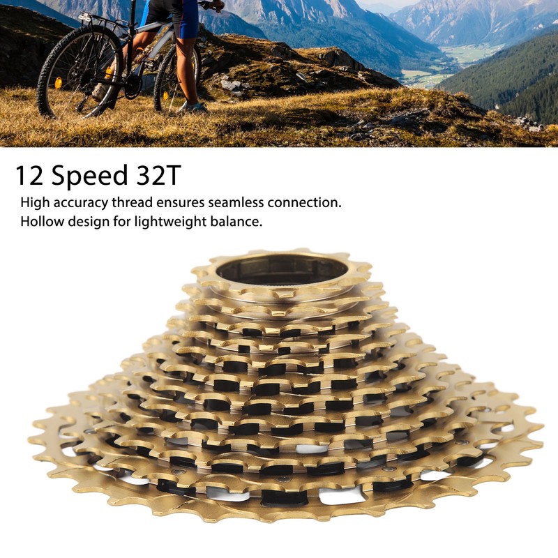 12 Speed Cassette 32T Steel Light Weight Hollow Design Low