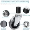 4 inch Prep Table Casters Set of 4 Heavy Duty