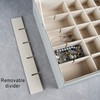 Frebeauty Earring Organizer Classic Jewelry Box 50 Slots Double Layer