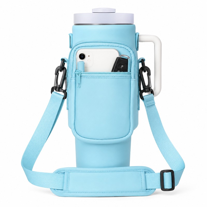 40 oz Tumbler Carrier for Hands-Free Travel – Neoprene Holder