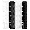 Pack of 4 Bookmark Ruler, A5 Page Marker Ruler, Folder,