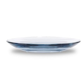 Umbra Droplet Dish Container for Bathroom-Acrylic Holder for Bath Sink-Nicely Fits Into Amenity Tray and Holds The Soap Bar Preventing It from Dirt and Ensures Zero Waste, Denim, Soap Dish