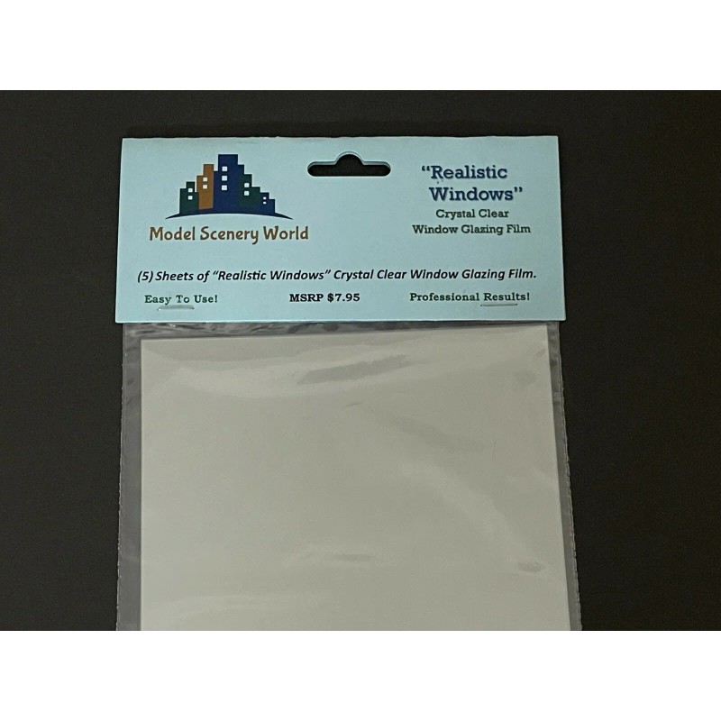 Model Scenery World Realistic Windows Clear Window Film Glazing NO