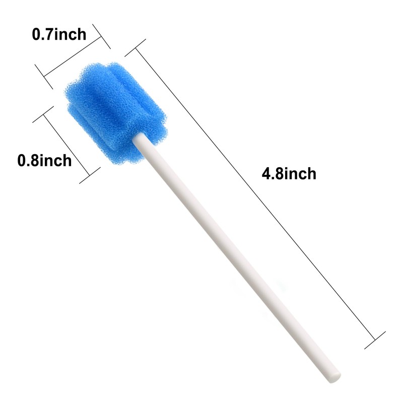 (250 PCS) JIESI Disposable Oral Swabs(Blue)