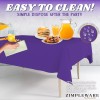 ZIMPLEWARE Premium Purple Plastic Table Cloth Disposable (6 Pk) Plastic