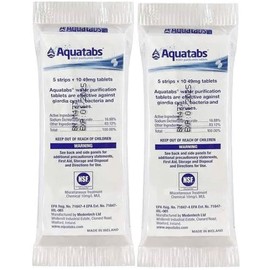 Aquatabs - World's Best Water Purification Tablets for Water Treatment and Disinfection in Convenient Travel Packaging - 100 Count