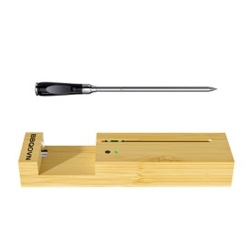 Meat Thermometer Wireless with 3.9mm Diameter Probe, 777FT Long Range Cooking Thermometer for Oven, Air Fryer, BBQ, Beef, Turkey, Chicken, Salmon, APP Remote Monitor