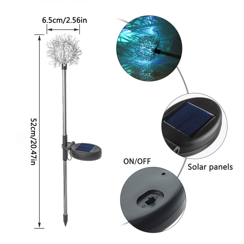 Solar Powered Outdoor Lamp Garden Lights Stake Landscape Lamp Holiday