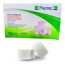Cinta Adhesiva Micropore 2.5cm X 10m Protec C/12 Rollos