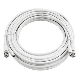 SSL Satellites 2m White RG59 + Power Copper BNC Video and DC Power Cable Lead For CCTV Video Security Camera Surveillance & DVR Kits