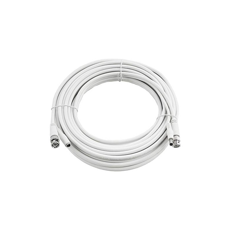 SSL Satellites 2m White RG59 + Power Copper BNC Video