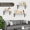 Z metnal Gold Shelf Brackets, 200mm Metal Floating Shelves Support,
