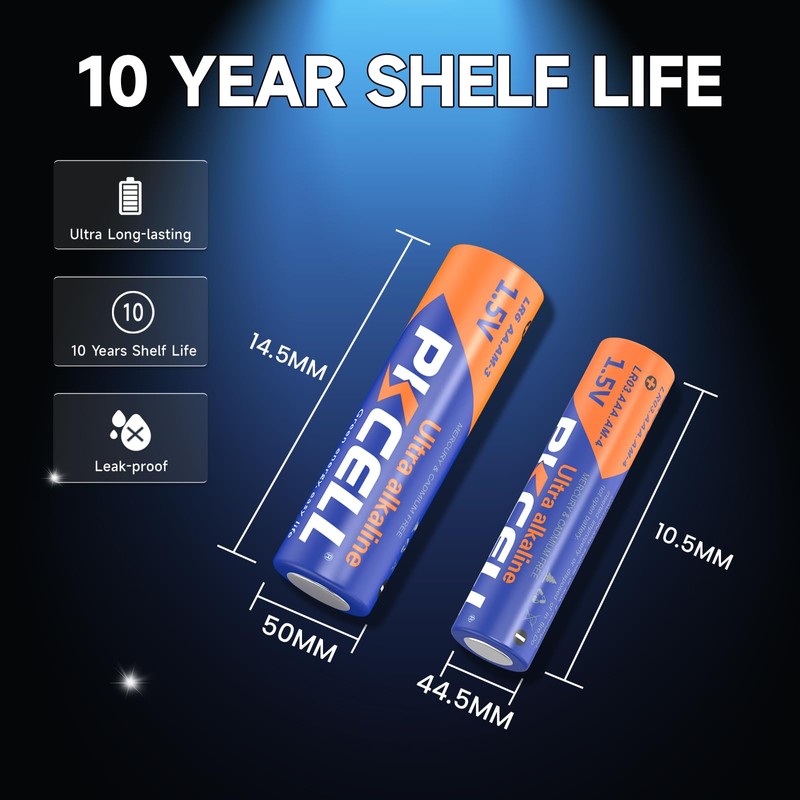 PKCELL AA and AAA Batteries Combo Pack 24 Count -