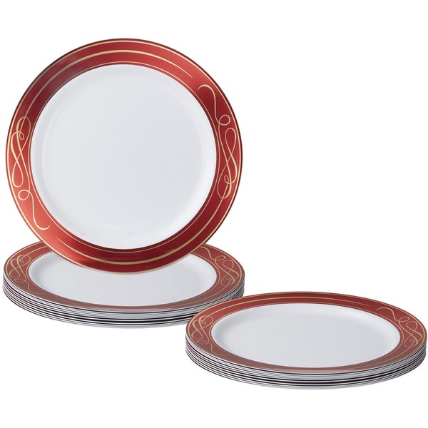 SILVER SPOONS Elegant Disposable Plates For Party - (10 Piece)