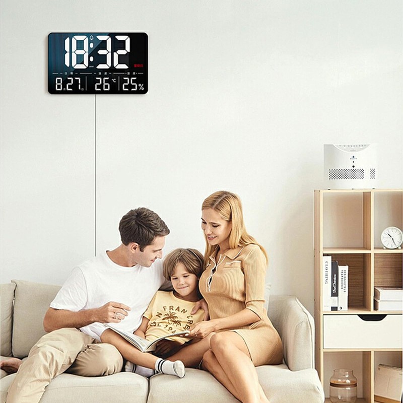 DFBL Digital Clock, WiFi Clock, Wall Mounted, Digital, 13 Inches,