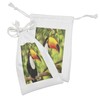 Lunarable Jungle Fabric Pouch Set of 2, Tucan Bird Tree