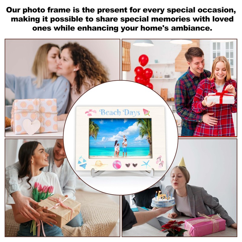YSTEP Beach Theme Frame, Summer Vacation Frame, Family Vacation Picture