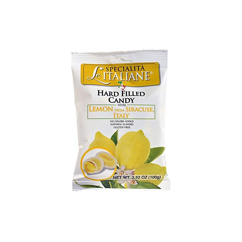 Serra Hard Filled Candy with Lemon from Siracuse, 3.52 Ounce