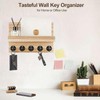 Wall Hooks with Shelf, Wall Mounted Wooden Key Holder Hanging