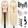 24-Inch Hairdressing Mannequin Head with Synthetic Fiber Hair – Styling,