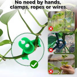 Orchideeknc 100 Stück Pflanzenbieger, Pflanzentrainer für Niedrige Belastung, 90° Pflanzenstamm Trainer, Pflanzen Stützklammern, Rot + Grün