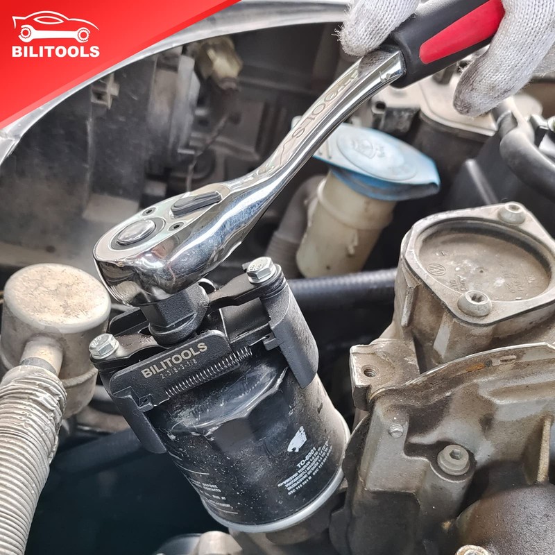 BILITOOLS Universal Oil Filter Wrench Removal Tool Adjustable, 60-80mm (2.36-3.15