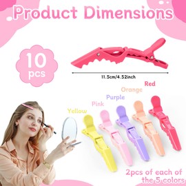 Alligator Hair Clips, 10 Pcs Hair Sectioning Clips, Hair Styling Clips for Salon Women Styling Sectioning