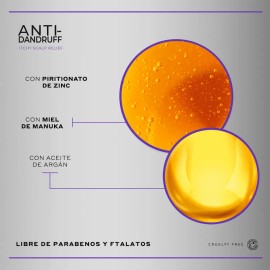 MARTHA DEBYALE HAIR TECH Anti-Dandruff Shampoo. Anti Caspa, Con Piritionato de Zinc, Miel de Manuka y Aceite de Argán, 450 ml.