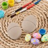 TAICHEUT 50 PCS Brown Paper Mache Easter Eggs, 3 Inch