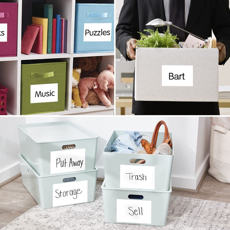 150 Pcs Labels for Storage Bins, 6 X 4 Inch