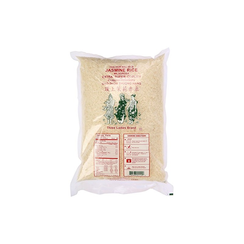 Three Ladies Jasmine Rice Long Grain 5 lbs (011109)