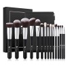 Ducare Set De 15 Brochas Classic Black Con Porta Brocha