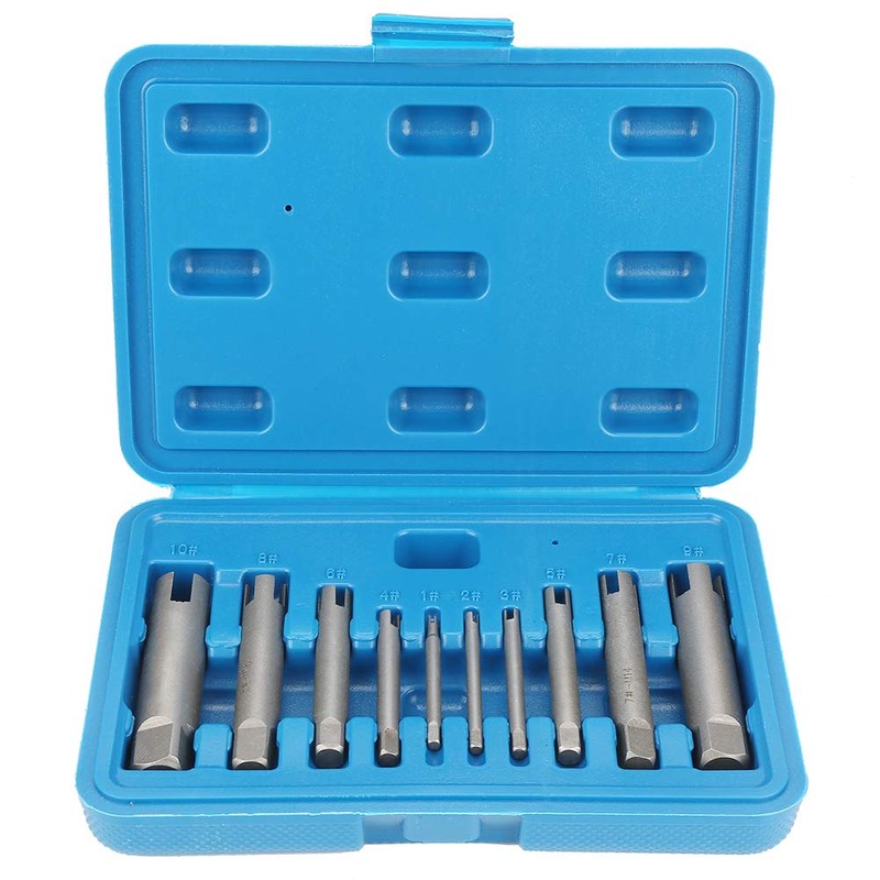 Stripped Screw Tap Extractor Set,Steel Broken Head Taps Remover,High Speed