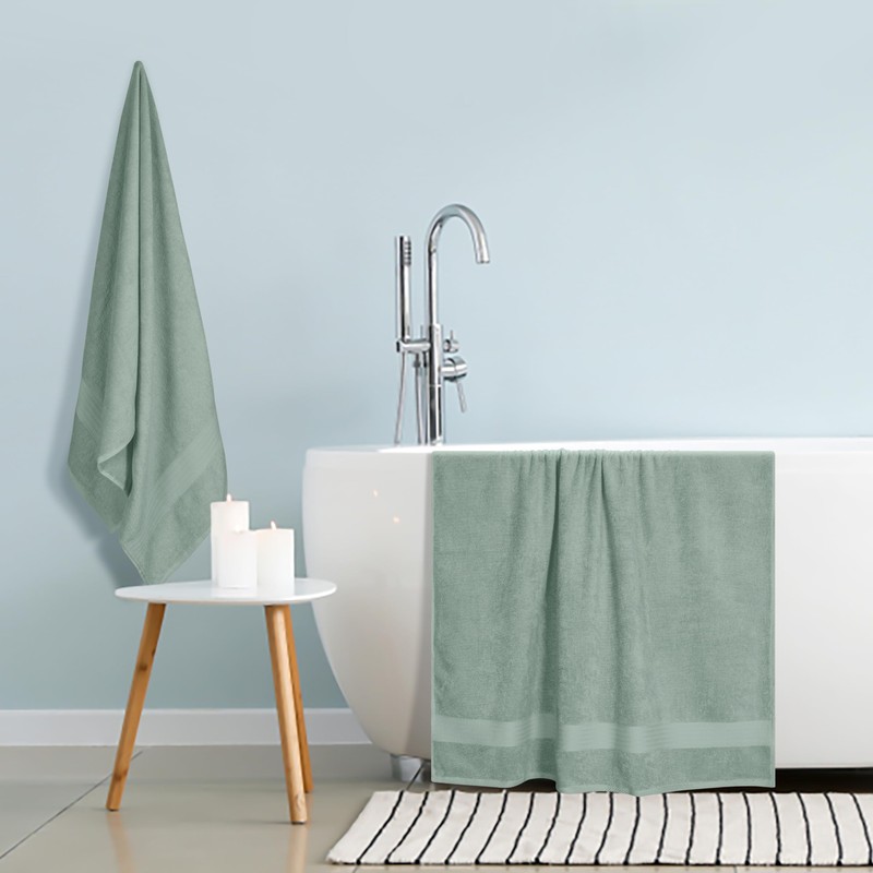 GLAMBURG Premium Cotton Oversized 2 Pack Bath Sheet 35x70-100% Pure