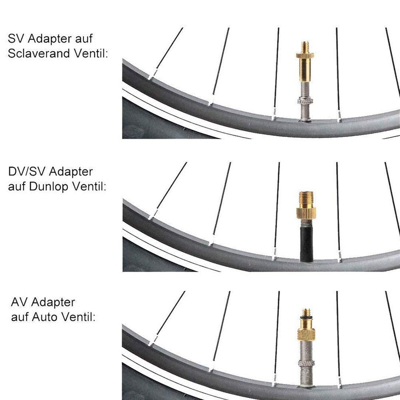 Yosoo Adaptador de válvula de icleta, Presta de icleta 15
