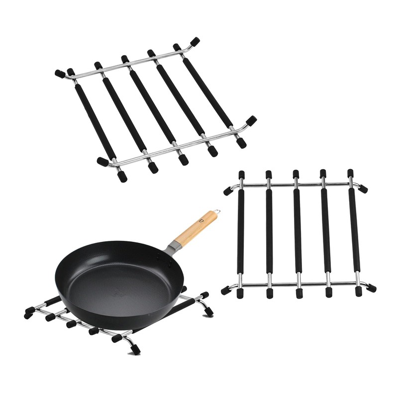 JJWNMLL trivets for kitchen worktops 2 Pcs - black kitchen