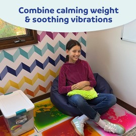 Fun and Function Sensory Vibrating Lap Pad - 4.5 lb Weighted Vibrating Pillow - Sensory Pillow for Calming Weight & Soothing Vibration - Weighted Lap Pad for Kids & Adults with Sensory Needs