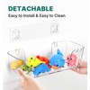 JNDETOP Bath Toy Storage Holder for Bathtub, Clear Acrylic Bath