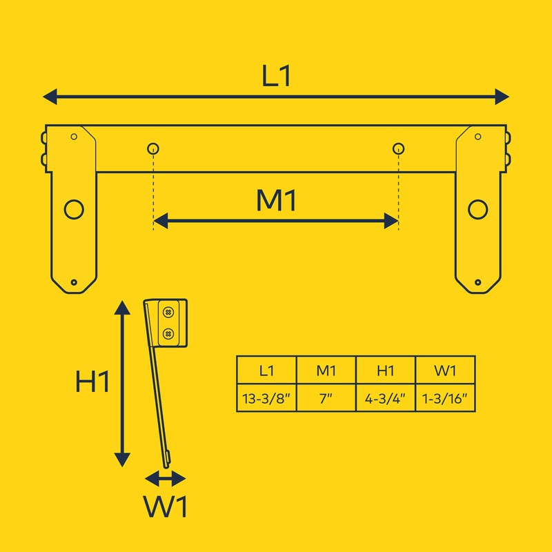 LAMPHUS Vertical License Plate Mounting Bracket PlanarFlash Lighthead [Rust Resistant]